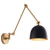 Regency Designs Lehal Antique Brass and Black Wall Light