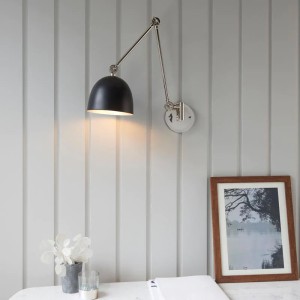 Regency Designs Lehal Polished Nickel and Black Wall Light