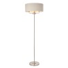 Regency Designs Highclere Natural Linen Shade and Chrome 3 Light Floor Lamp