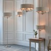 Regency Designs Highclere Natural Linen Shade and Chrome 3 Light Floor Lamp