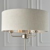 Regency Designs Highclere Natural Linen Shade and Chrome 3 Light Floor Lamp