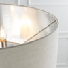 Regency Designs Highclere Natural Linen Shade and Chrome 3 Light Floor Lamp