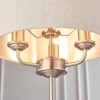 Regency Designs Highclere Natural Linen Shade and Chrome 3 Light Table Lamp