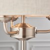 Regency Designs Highclere Natural Linen Shade and Chrome 3 Light Table Lamp