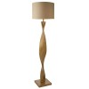 Regency Designs Abia Natural Linen Shade and Oak Effect Floor Lamp