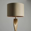 Regency Designs Abia Natural Linen Shade and Oak Effect Floor Lamp