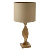 Regency Designs Abia Natural Linen Shade and Oak Effect Table Lamp