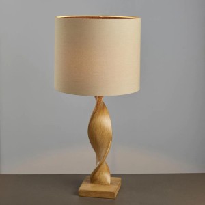 Regency Designs Abia Natural Linen Shade and Oak Effect Table Lamp Regency Designs Abia Natural Linen Shade and Oak Effect Table Lamp