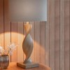 Regency Designs Abia Natural Linen Shade and Oak Effect Table Lamp