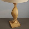 Regency Designs Abia Natural Linen Shade and Oak Effect Table Lamp