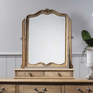 Chic Furniture Traditional Weathered 2 Drawer Dressing Table Mirror Chic Furniture Traditional Weathered 2 Drawer Dressing Table Mirror