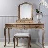 Chic Furniture Traditional Weathered 2 Drawer Dressing Table Mirror