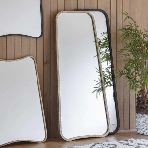 Kurva Furniture Curved Large Leaner Black Mirror Kurva Furniture Curved Large Leaner Black Mirror