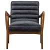 Datsun Furniture Antique Ebony Leather Armchair