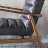 Datsun Furniture Antique Ebony Leather Armchair