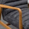 Datsun Furniture Antique Ebony Leather Armchair