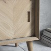 Milano Furniture Oak Sliding Door Media Unit