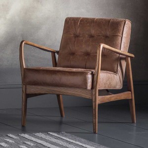 Humber Furniture Vintage Brown Leather Armchair Humber Furniture Vintage Brown Leather Armchair