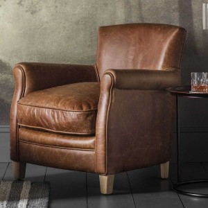 Mr. Paddington Furniture Vintage Brown Leather Armchair