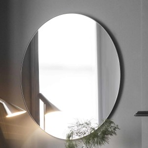 Hayle Contemporary Round Black Large Wall Mirror Hayle Contemporary Round Black Large Wall Mirror