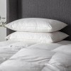 Simply Sleep Pack of 2 White 100% Cotton and Duck Feather Pillow
