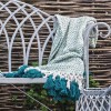 Regency Design Geo Emerald 100% Cotton Knitted Tassel Throw