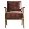 Neyland Furniture Vintage Brown Leather Armchair