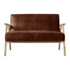 Neyland Furniture Vintage Brown Leather 2 Seater Sofa