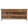 Chigwell Furniture Farmhouse Rustic 3 Drawer Kitchen Island