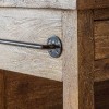 Chigwell Furniture Farmhouse Rustic 3 Drawer Kitchen Island