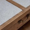 Chigwell Furniture Farmhouse Rustic 3 Drawer Kitchen Island