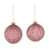 Damson Set of 18 Dusky Assorted Geo Pattern Baubles Christmas Tree Decoration