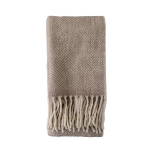 Regency Design Taupe 100% Wool Throw Regency Design Taupe 100% Wool Throw