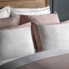 Isla Blush and White 100% Cotton Double Duvet Set