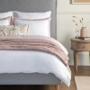 Isla Blush and White 100% Cotton Superking Size Duvet Set