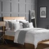 Isla Silver and White 100% Cotton Double Duvet Set