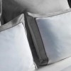 Isla Silver and White 100% Cotton Superking Size Duvet Set