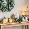 Xmas Tree Gold Tealight Holder x10 Indoor Decoration