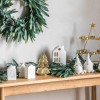 Xmas Tree Gold Tealight Holder x10 Indoor Decoration