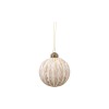 Jako Set of 18 White and Bronze Marbled Baubles Christmas Tree Decoration