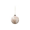Tula Set of 9 White and Bronze Marbled Baubles Christmas Tree Decoration