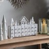 Decorative White Advent Calendar with LED