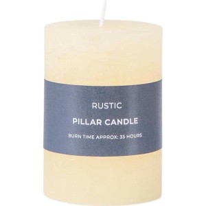 Rustic Set of 2 Ivory Small Round Pillar Candle Rustic Set of 2 Ivory Small Round Pillar Candle
