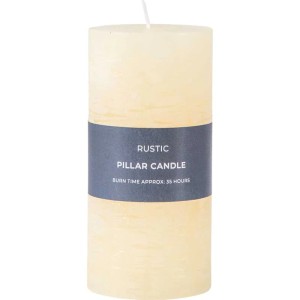 Rustic Set of 2 Ivory Large Round Pillar Candle Rustic Set of 2 Ivory Large Round Pillar Candle