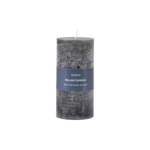 Rustic Set of 2 Slate Grey Large Round Pillar Candle Rustic Set of 2 Slate Grey Large Round Pillar Candle