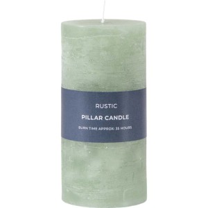 Rustic Set of 2 Sage Green Large Round Pillar Candle Rustic Set of 2 Sage Green Large Round Pillar Candle
