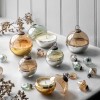 Bauble Set Of 2 Gold Lustre Small Round Votive Candle