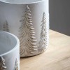 Christmas White and Gold Forest Medium Flower Vase
