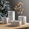 Christmas White and Gold Forest Medium Flower Vase