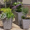 Maze Rattan Garden Furniture Cotswold 3 Shaped Tall Planters
